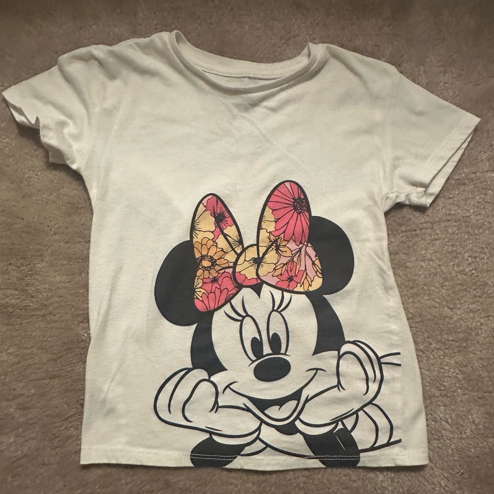 Disney Kids White Minnie Mouse Tee
